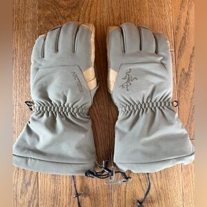 Arc'teryx Unisex Fission SV Gloves Olive/Gray Gortex and Tan Leather  L